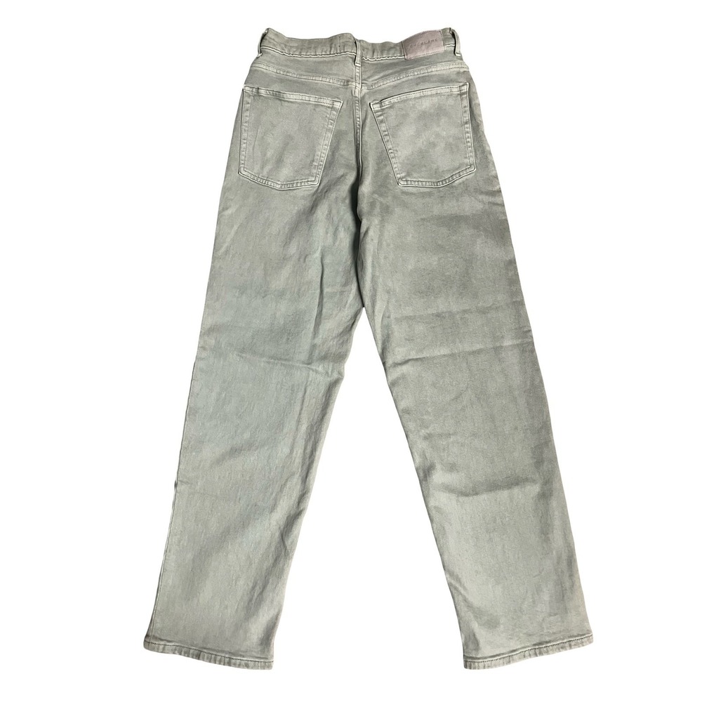 Everlane The Way-High Jean Sage Green Organic Cotton Straight Leg Womens 27 Tall